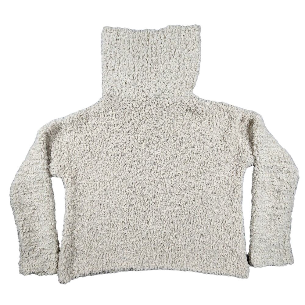Arizona Fuzzy Sweater Cropped Turtleneck Long Sleeve Womens Size Large